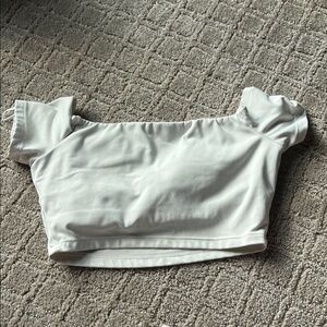 Elegant White Off-Shoulder Crop Top